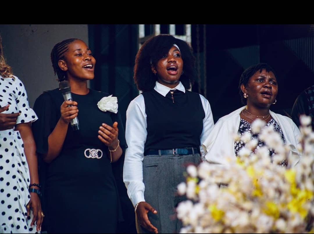 Cameroon Afro Gospel Choir performing on stage